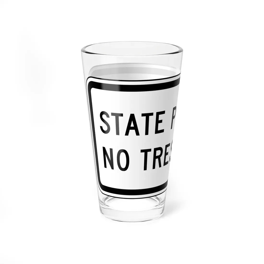 STATE PROPERTY NO TRESPASSING Delaware SR1-15-DE (Delaware) (Road Sign) Pint Glass 16oz - Go Mug Yourself