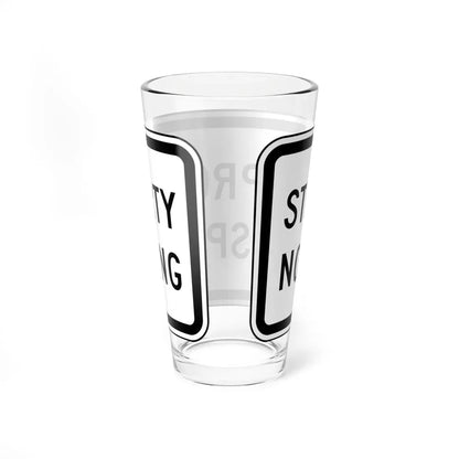 STATE PROPERTY NO TRESPASSING Delaware SR1-15-DE (Delaware) (Road Sign) Pint Glass 16oz - Go Mug Yourself