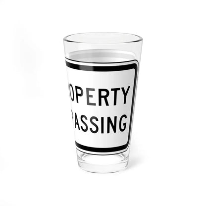 STATE PROPERTY NO TRESPASSING Delaware SR1-15-DE (Delaware) (Road Sign) Pint Glass 16oz - Go Mug Yourself