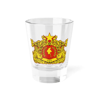 State seal of Myanmar (Myanmar) (Coat of Arms) Shot Glass 1.5oz 1.5oz - Go Mug Yourself