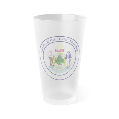 State Treasurer of Maine - Frosted Pint Glass 16oz-16oz-Frosted-Go Mug Yourself