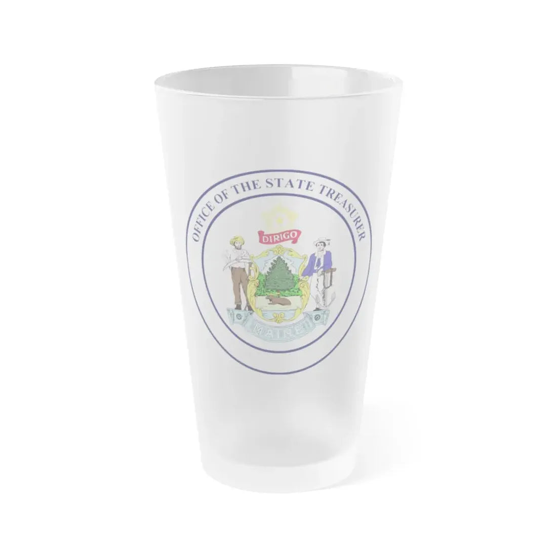 State Treasurer of Maine - Frosted Pint Glass 16oz 16oz Frosted - Go Mug Yourself