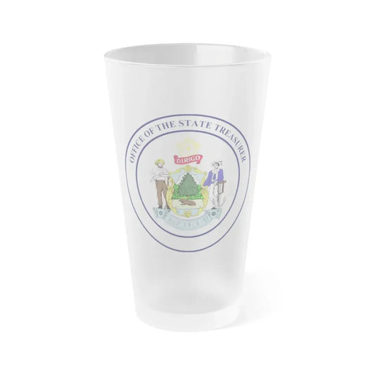 State Treasurer of Maine - Frosted Pint Glass 16oz 16oz Frosted - Go Mug Yourself