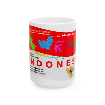 Statistik Indonesia (Indonesia) White Coffee Mug 15oz - Go Mug Yourself