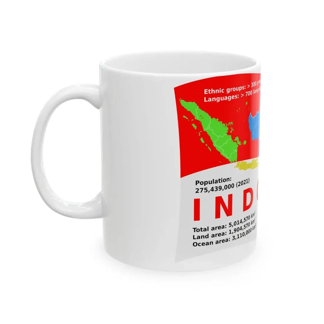 Statistik Indonesia (Indonesia) White Coffee Mug - Go Mug Yourself
