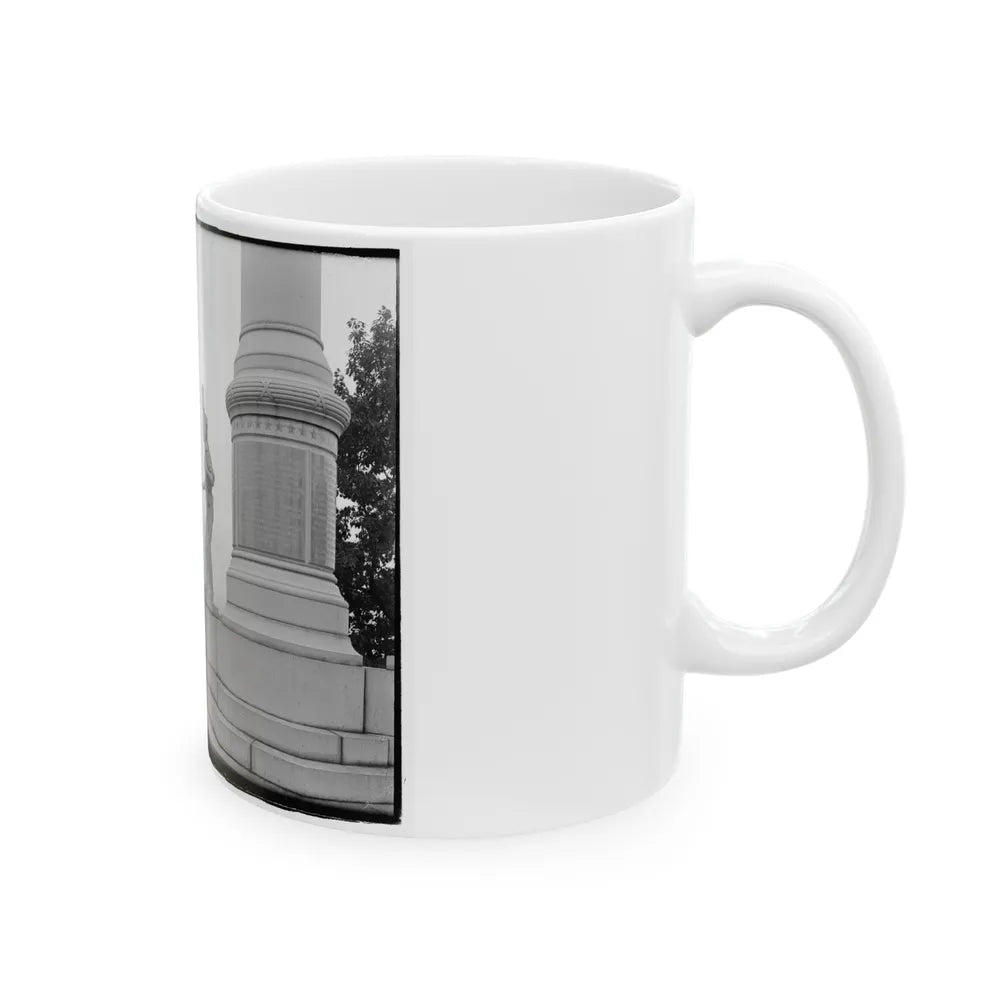 Statue Of Confederate Cannoneer On 3rd Maryland Infantry, U.S.A. & Latrobe's Battery, C.S.A. Monument, Chattanooga, Tennessee (U.S. Civil War) White Coffee Mug-Go Mug Yourself