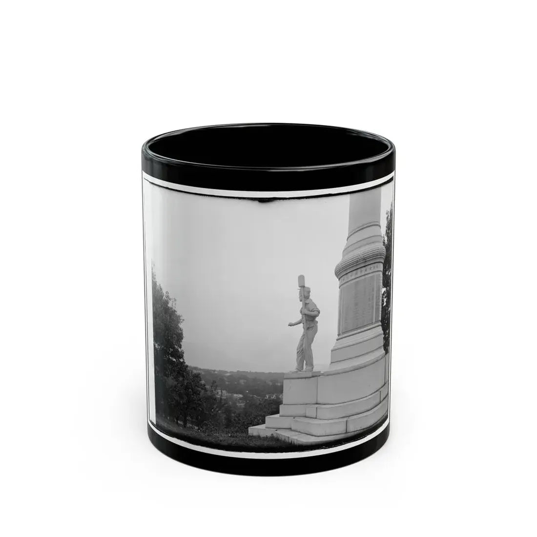 Statue Of Confederate Cannoneer On 3rd Maryland Infantry, U.S.A. & Latrobe's Battery, C.S.A. Monument, Chattanooga, Tennessee (U.S. Civil War) Black Coffee Mug 11oz - Go Mug Yourself
