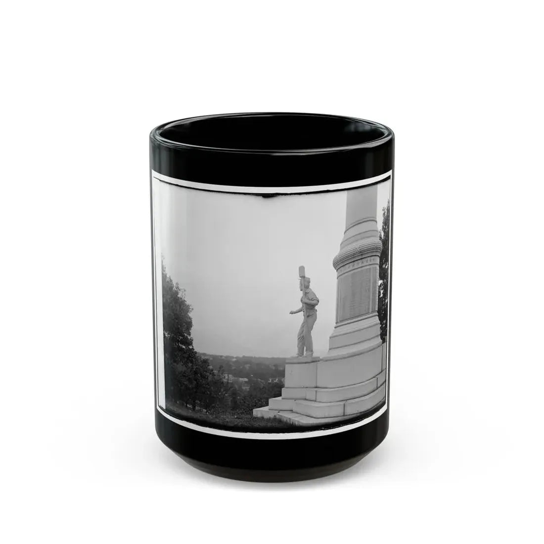 Statue Of Confederate Cannoneer On 3rd Maryland Infantry, U.S.A. & Latrobe's Battery, C.S.A. Monument, Chattanooga, Tennessee (U.S. Civil War) Black Coffee Mug 15oz - Go Mug Yourself