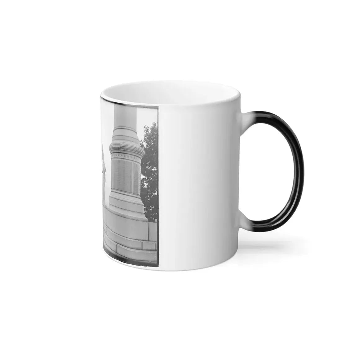 Statue of Confederate Cannoneer on 3Rd Maryland Infantry, U.S.A. & Latrobe's Battery, C.S.A. Monument, Chattanooga, Tennessee (U.S. Civil War) Color Changing Coffee Mug 11oz - Go Mug Yourself