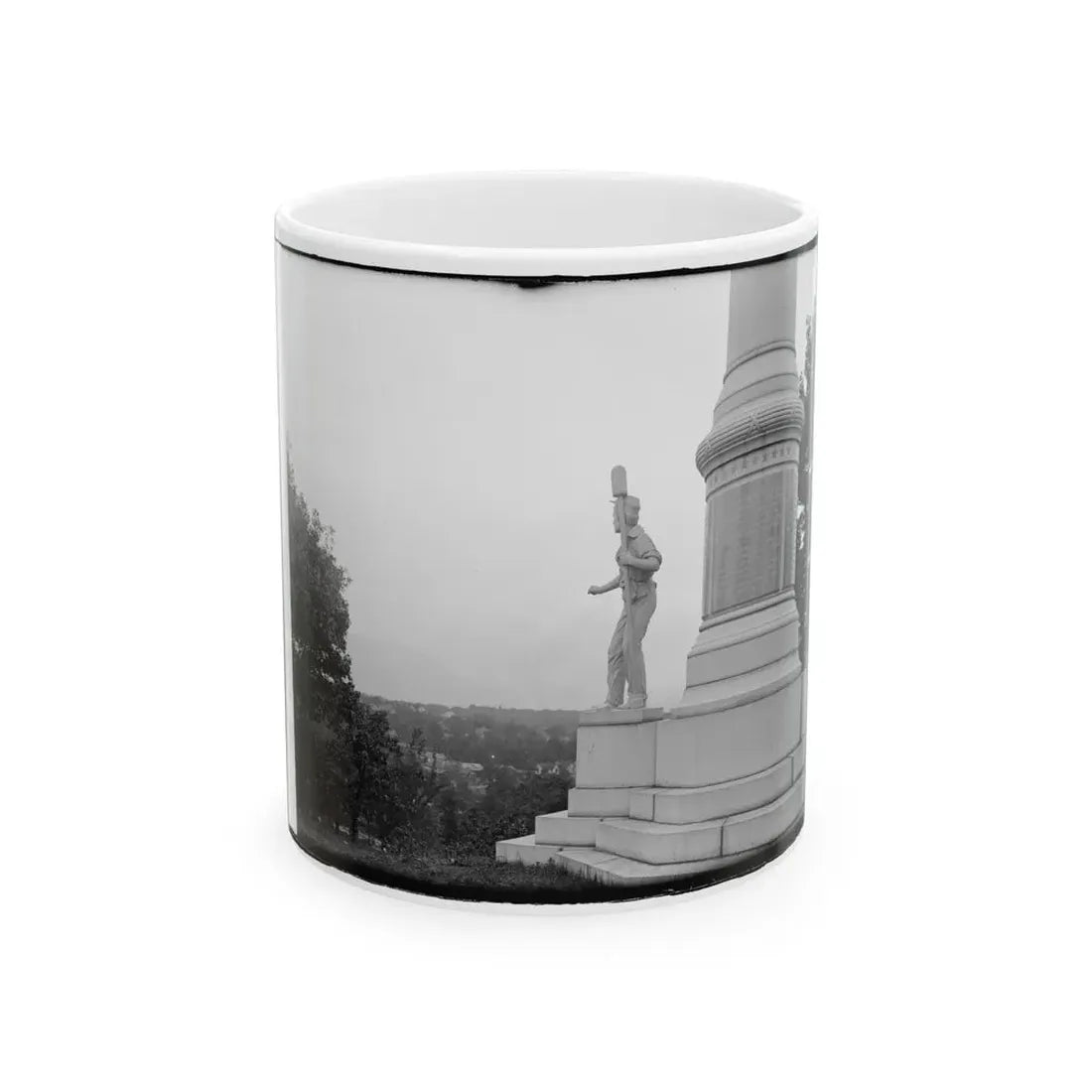 Statue Of Confederate Cannoneer On 3rd Maryland Infantry, U.S.A. & Latrobe's Battery, C.S.A. Monument, Chattanooga, Tennessee (U.S. Civil War) White Coffee Mug 11oz - Go Mug Yourself
