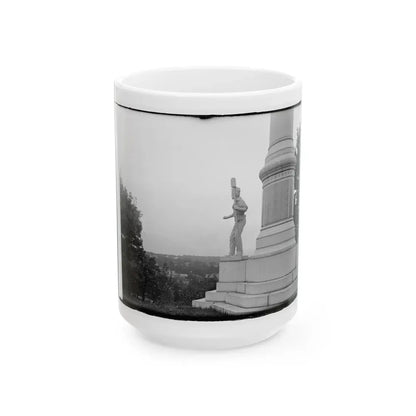 Statue Of Confederate Cannoneer On 3rd Maryland Infantry, U.S.A. & Latrobe's Battery, C.S.A. Monument, Chattanooga, Tennessee (U.S. Civil War) White Coffee Mug 15oz - Go Mug Yourself