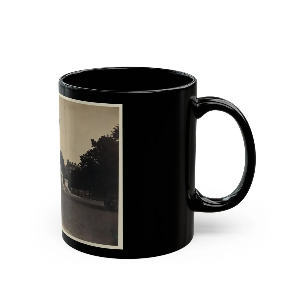 Statue Of George Washington On Horseback On Top Of A Monument In The Capitol Square Area Of Richmond, Virginia (U.S. Civil War) Black Coffee Mug-Go Mug Yourself