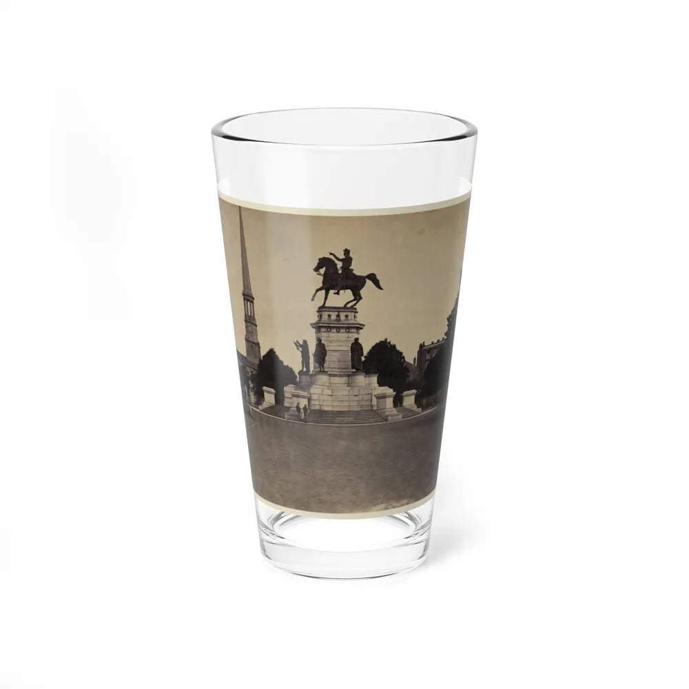 Statue Of George Washington On Horseback On Top Of A Monument In The Capitol Square Area Of Richmond, Virginia (U.S. Civil War) Pint Glass 16oz-16oz-Go Mug Yourself