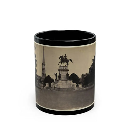 Statue Of George Washington On Horseback On Top Of A Monument In The Capitol Square Area Of Richmond, Virginia (U.S. Civil War) Black Coffee Mug 11oz - Go Mug Yourself