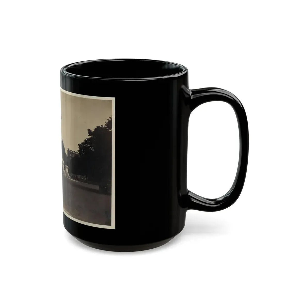 Statue Of George Washington On Horseback On Top Of A Monument In The Capitol Square Area Of Richmond, Virginia (U.S. Civil War) Black Coffee Mug - Go Mug Yourself