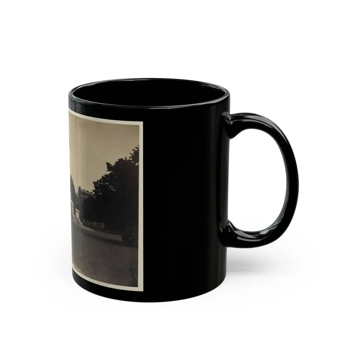 Statue Of George Washington On Horseback On Top Of A Monument In The Capitol Square Area Of Richmond, Virginia (U.S. Civil War) Black Coffee Mug - Go Mug Yourself