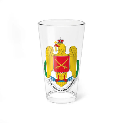 Statul major al fortelor terestre (Oman) (Coat of Arms) Pint Glass 16oz 16oz - Go Mug Yourself