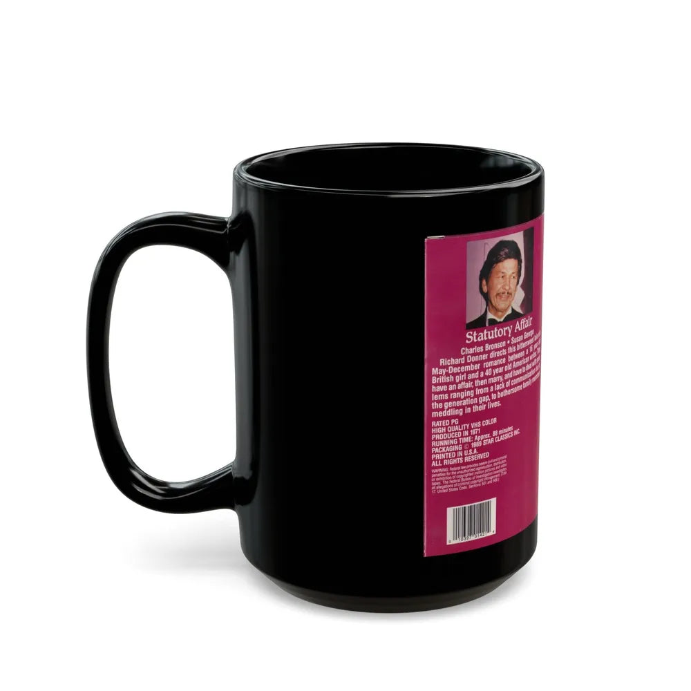 STATUTORY AFFAIR CHARLES BRONSON SUSAN GEORGE (VHS COVER) - Black Coffee Mug-Go Mug Yourself