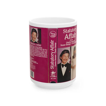 STATUTORY AFFAIR CHARLES BRONSON SUSAN GEORGE (VHS COVER) - White Coffee Mug-15oz-Go Mug Yourself