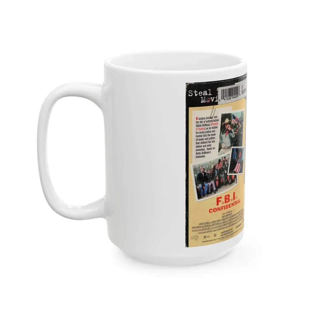 STEAL THIS MOVIE (VHS COVER) - White Coffee Mug - Go Mug Yourself