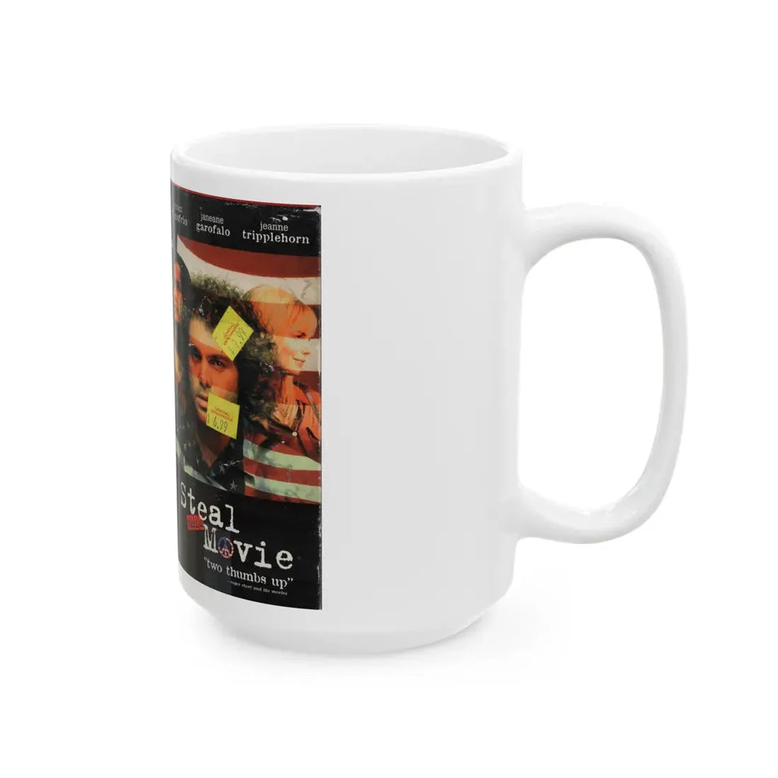 STEAL THIS MOVIE (VHS COVER) - White Coffee Mug - Go Mug Yourself