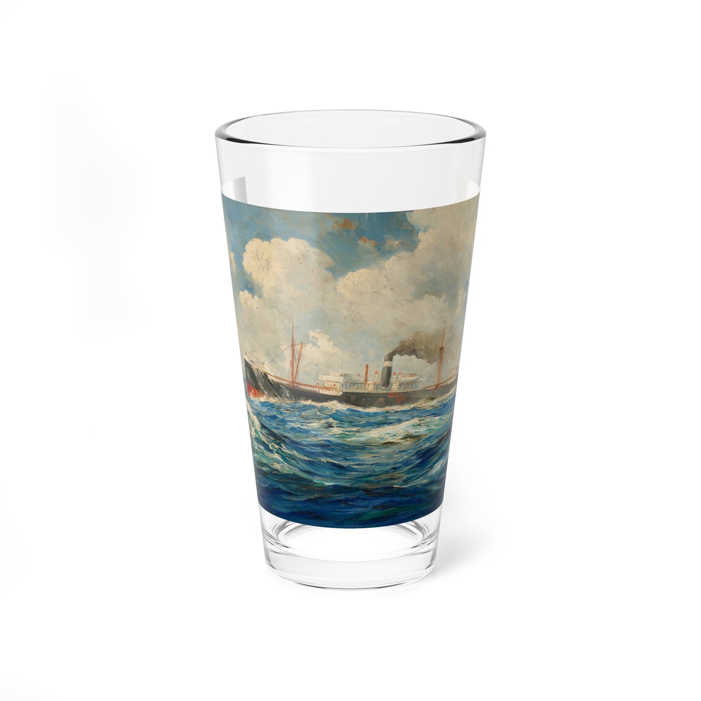 Steamer Ship, 1929 (Magazine Illustration) Pint Glass 16oz-16oz-Go Mug Yourself