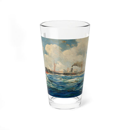 Steamer Ship, 1929 (Magazine Illustration) Pint Glass 16oz-16oz-Go Mug Yourself