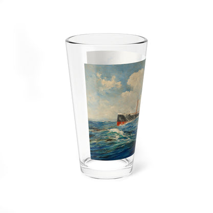 Steamer Ship, 1929 (Magazine Illustration) Pint Glass 16oz-Go Mug Yourself