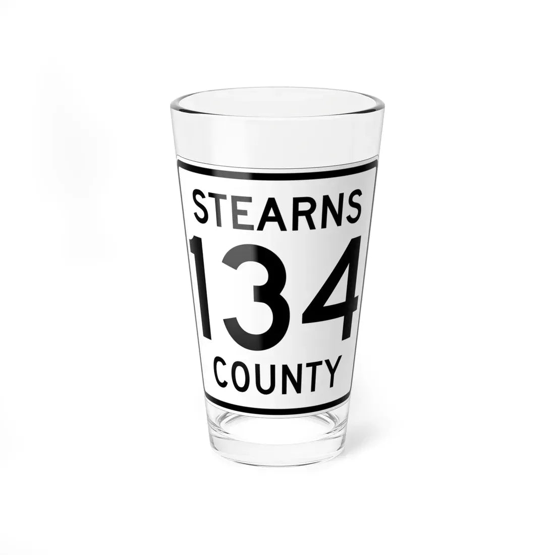 Stearns County Route 134 (Minnesota) (Road Sign) Pint Glass 16oz 16oz - Go Mug Yourself