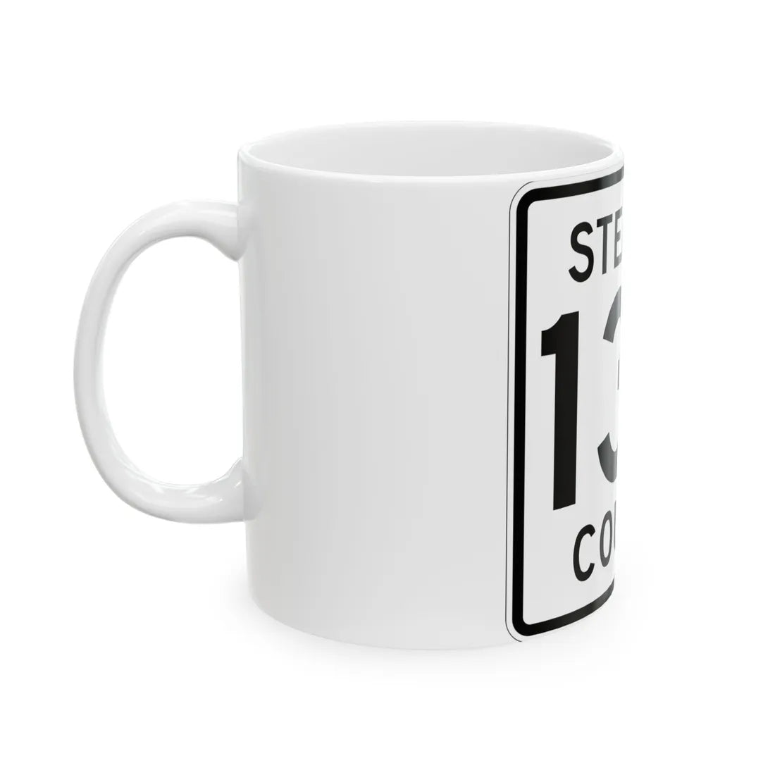 Stearns County Route 134 (Minnesota) (Road Sign) White Coffee Mug - Go Mug Yourself