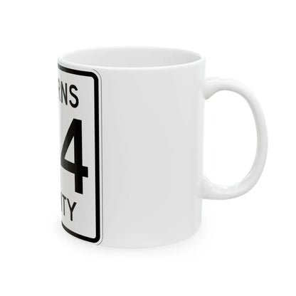 Stearns County Route 134 (Minnesota) (Road Sign) White Coffee Mug - Go Mug Yourself