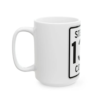 Stearns County Route 134 (Minnesota) (Road Sign) White Coffee Mug - Go Mug Yourself