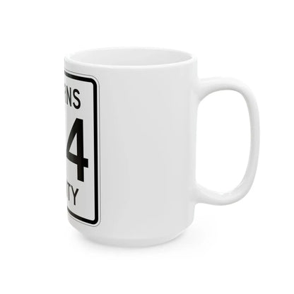 Stearns County Route 134 (Minnesota) (Road Sign) White Coffee Mug - Go Mug Yourself
