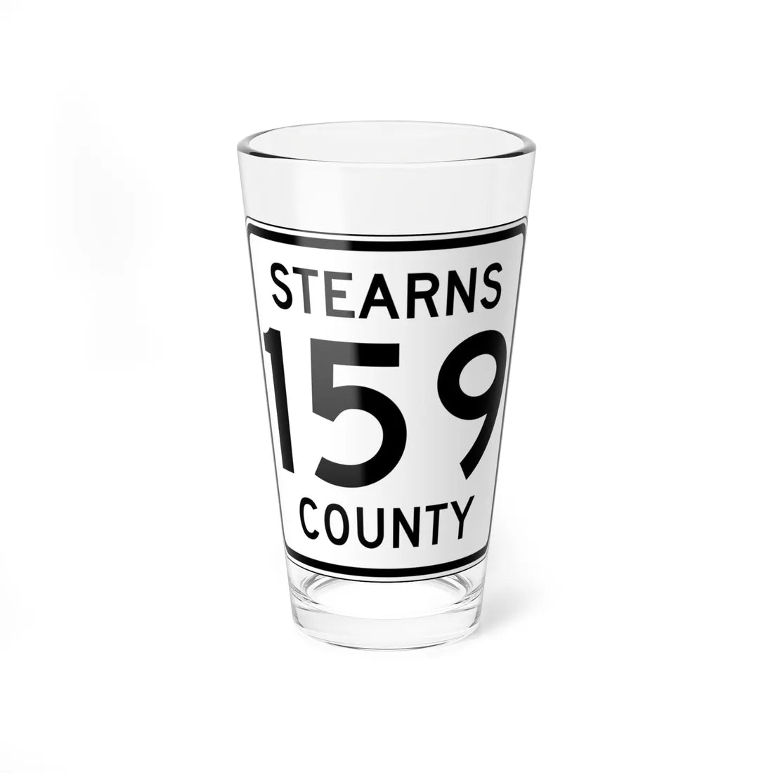 Stearns County Route 159 (Minnesota) (Road Sign) Pint Glass 16oz 16oz - Go Mug Yourself