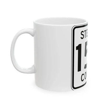 Stearns County Route 159 (Minnesota) (Road Sign) White Coffee Mug - Go Mug Yourself