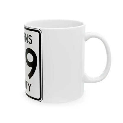 Stearns County Route 159 (Minnesota) (Road Sign) White Coffee Mug - Go Mug Yourself