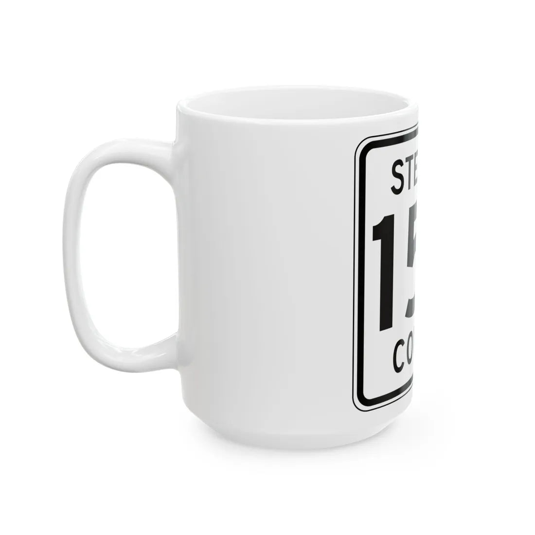 Stearns County Route 159 (Minnesota) (Road Sign) White Coffee Mug - Go Mug Yourself