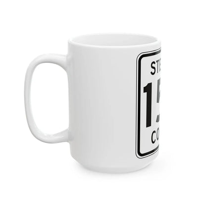 Stearns County Route 159 (Minnesota) (Road Sign) White Coffee Mug - Go Mug Yourself