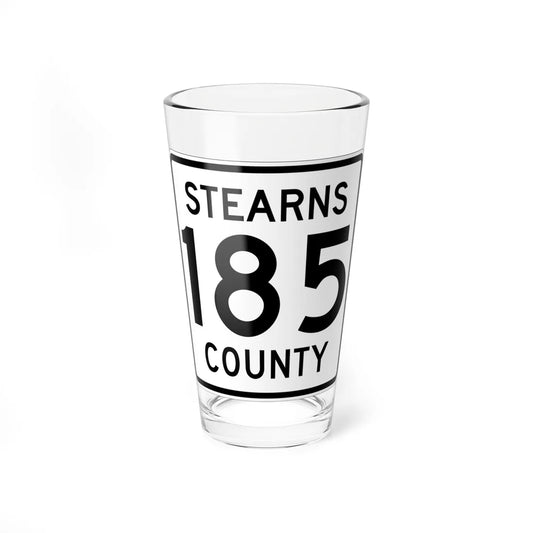 Stearns County Route 185 (Minnesota) (Road Sign) Pint Glass 16oz 16oz - Go Mug Yourself