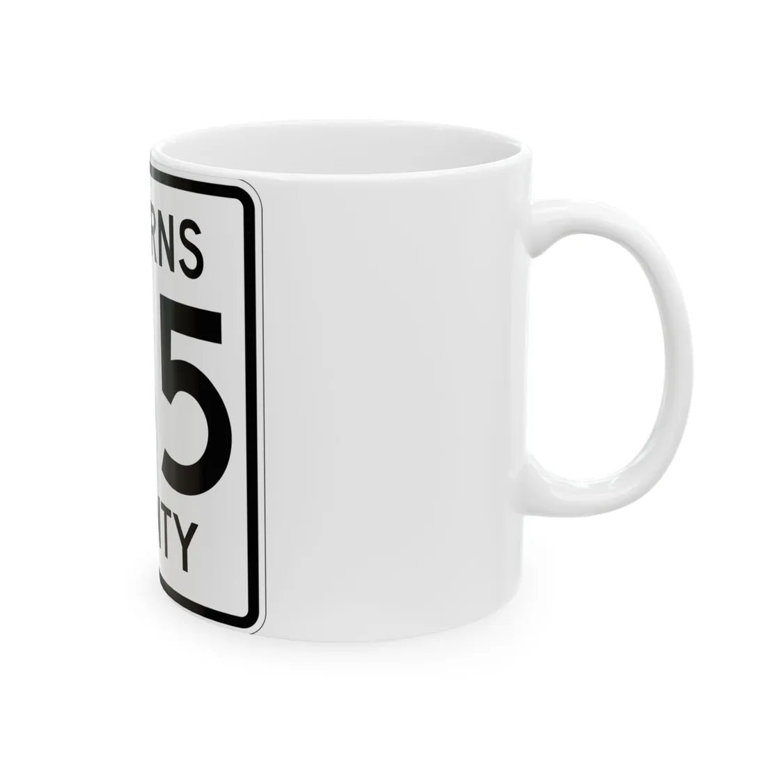 Stearns County Route 185 (Minnesota) (Road Sign) White Coffee Mug - Go Mug Yourself