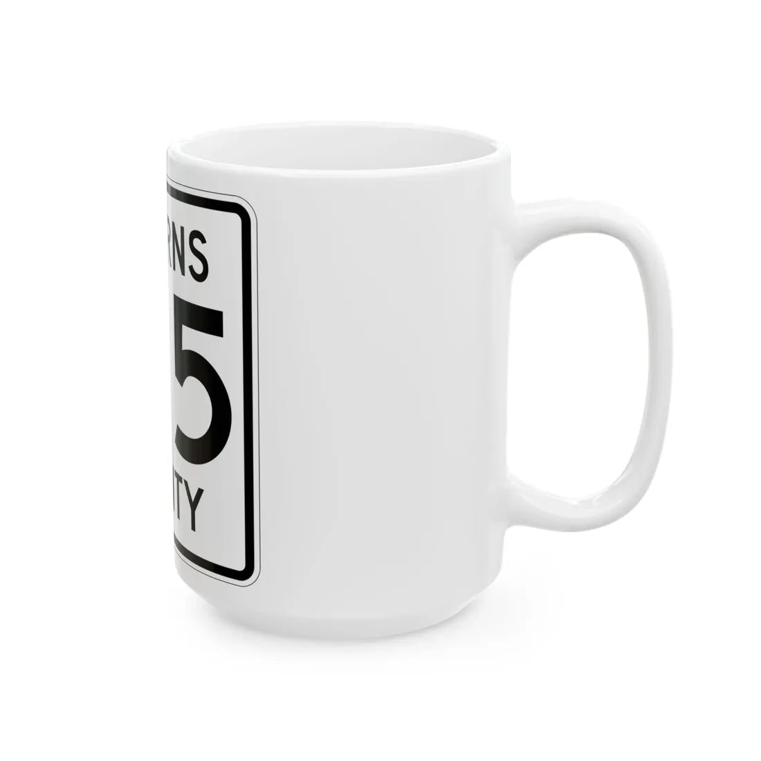 Stearns County Route 185 (Minnesota) (Road Sign) White Coffee Mug - Go Mug Yourself