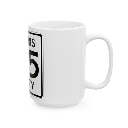 Stearns County Route 185 (Minnesota) (Road Sign) White Coffee Mug - Go Mug Yourself