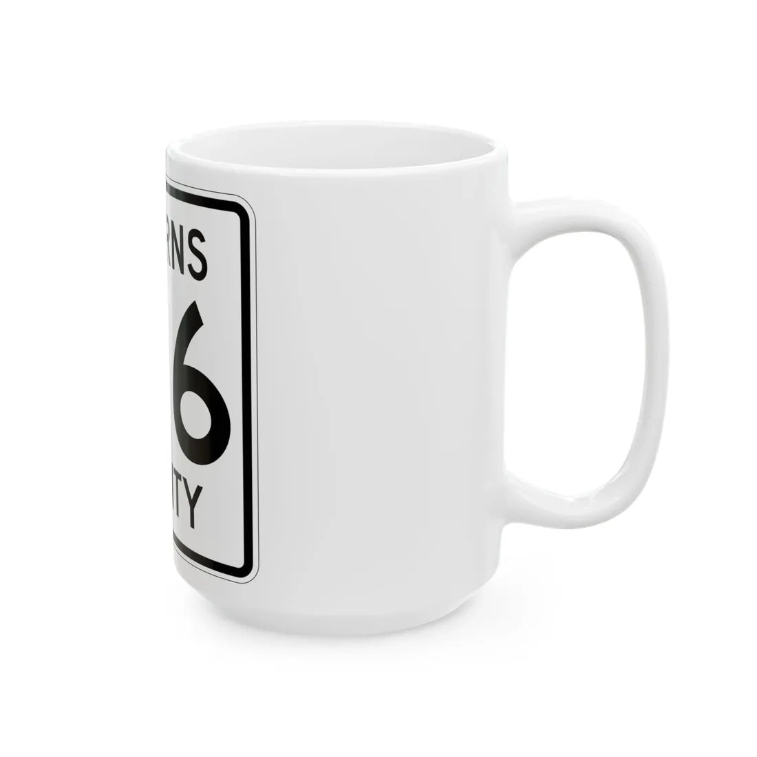 Stearns County Route 186 (Minnesota) (Road Sign) White Coffee Mug - Go Mug Yourself
