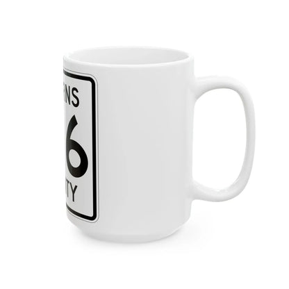 Stearns County Route 186 (Minnesota) (Road Sign) White Coffee Mug - Go Mug Yourself