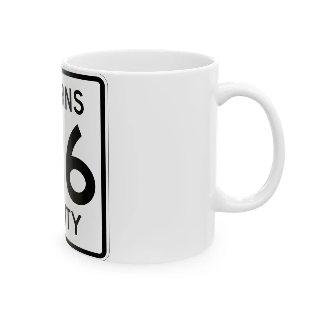 Stearns County Route 186 (Minnesota) (Road Sign) White Coffee Mug - Go Mug Yourself