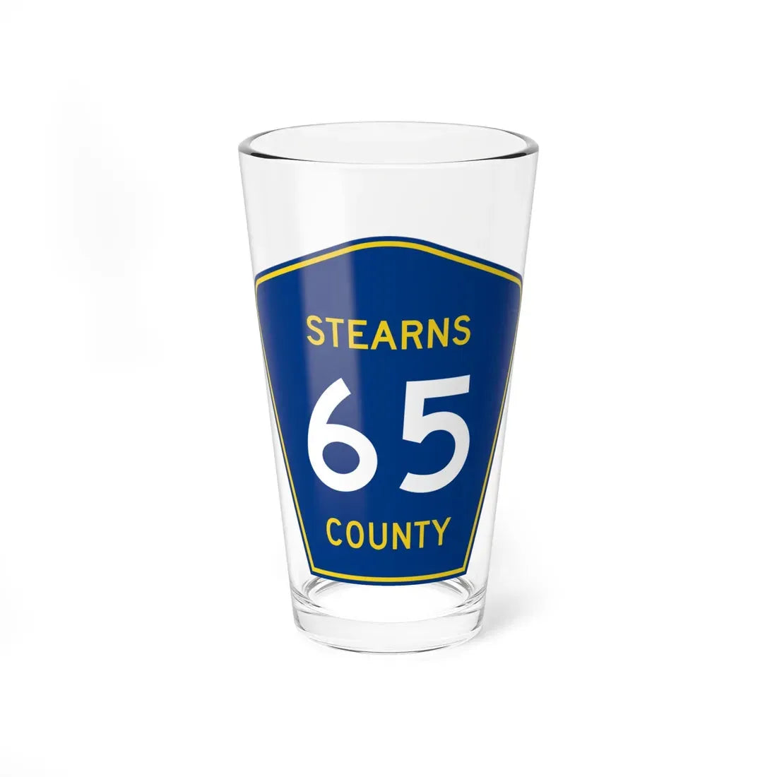 Stearns County Route 65 (Minnesota) (Road Sign) Pint Glass 16oz 16oz - Go Mug Yourself