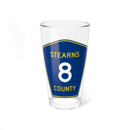 Stearns County Route 8 (Minnesota) (Road Sign) Pint Glass 16oz 16oz - Go Mug Yourself