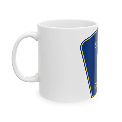 Stearns County Route 9 (Minnesota) (Road Sign) White Coffee Mug - Go Mug Yourself