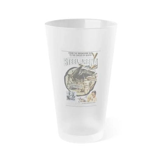 STEEL ARENA 1973 Movie Poster - Frosted Pint Glass 16oz Default Title - Go Mug Yourself
