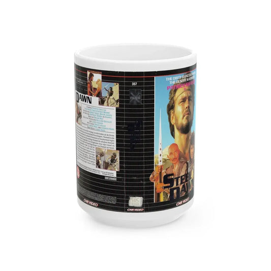 STEEL DAWN PATRICK SWAYZE (VHS COVER) - White Coffee Mug 15oz - Go Mug Yourself